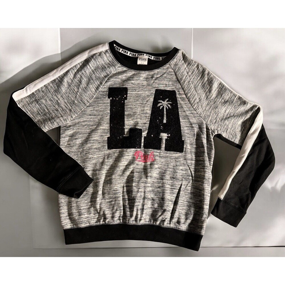 Victoria's Secret PINK Los Angeles Bling Crew Sweatshirt Small S
